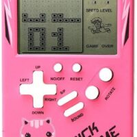 Brick Game Console with 9999 Built-In Games. Play all your favorites like Tetris, Pac-Man, and Donkey Kong. Small and easy to carry.