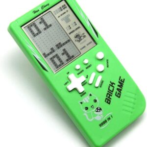 Retro Game Console with 9999 Built-In Games. Play all your favorites like Tetris, Pac-Man, and Donkey Kong. Small and easy to carry.