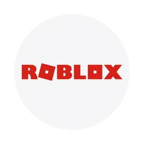 A red and blue logo of the Roblox game platform. The logo features the Roblox's logotype, which is in the center of the logo. The logo is on a white background.